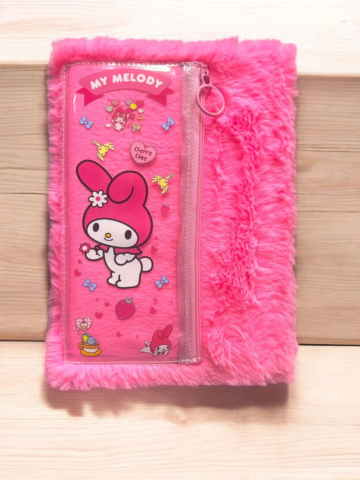 A5 Fur Diary Attached Pencil Case F