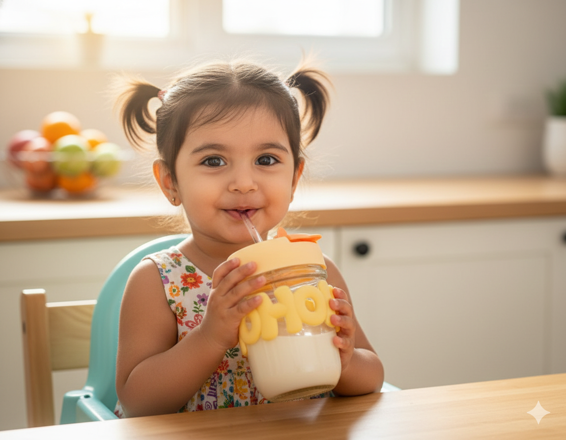 HoHo Glass Mug Shaker with Silicone Holster, Lid & Straw, Juice, and Smoothies, BPA Free & Leak-Proof