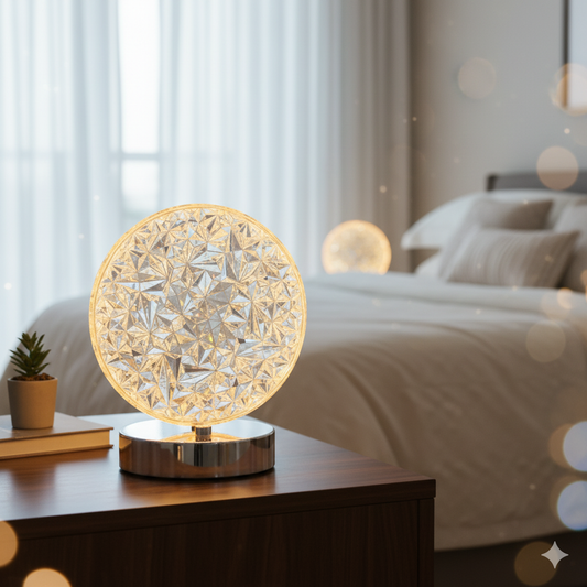 Crystal Touch LED Round Light – elegance that brightens every corner.