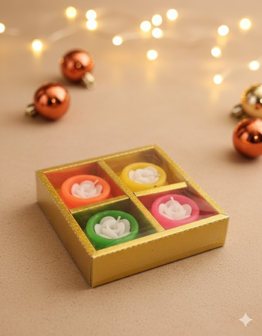 Floral Matka Floating Candle