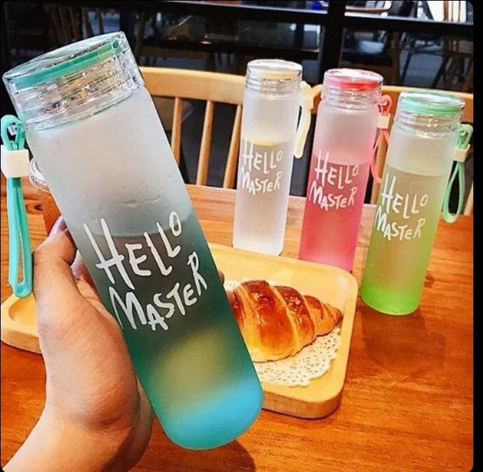 Hello Master | Glass Water Bottle 350 ML |Return gift