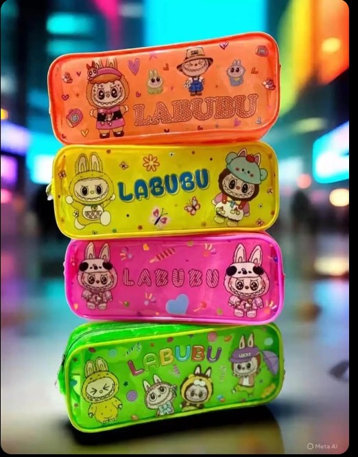 Neon Jelly Labubu Pencil Pouch