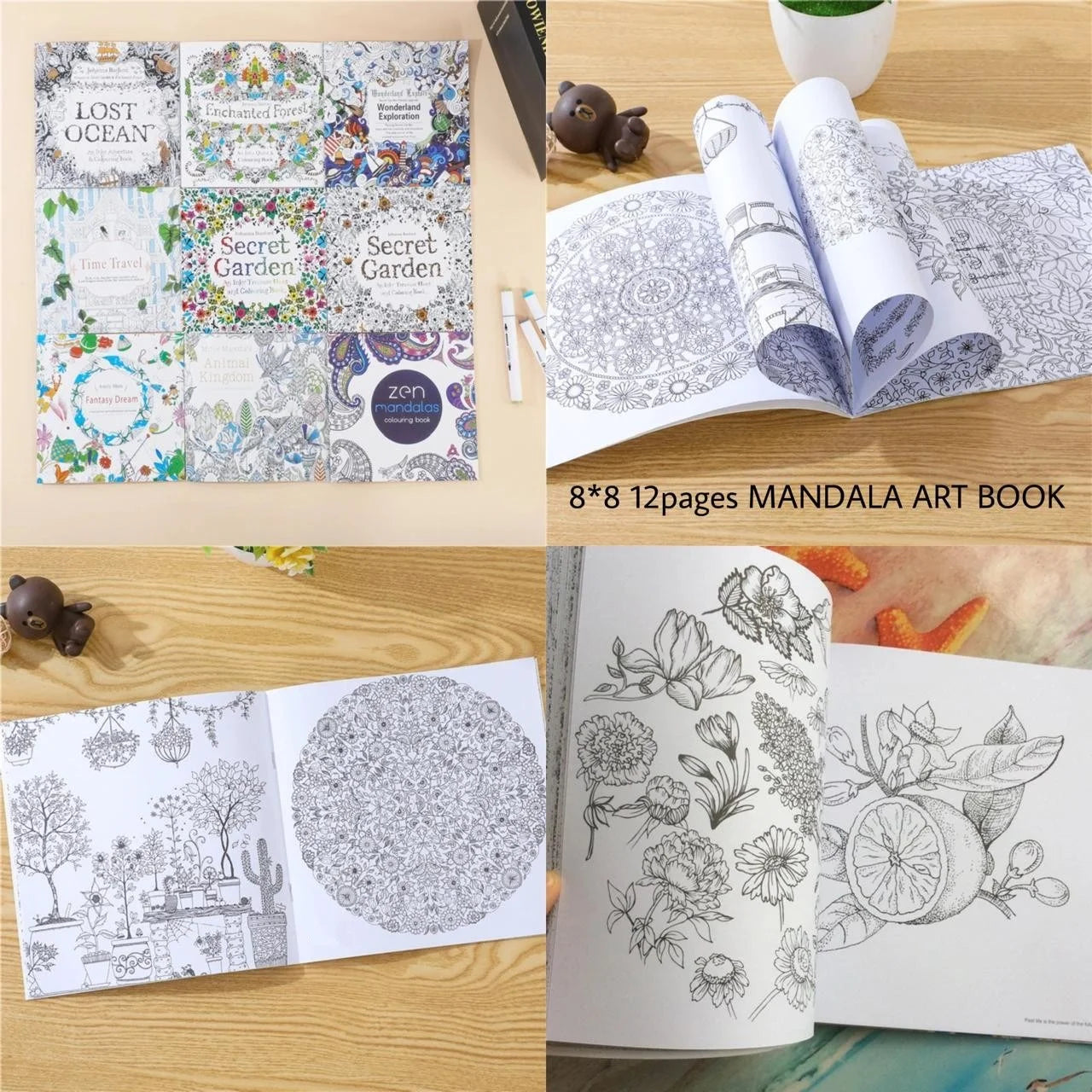 Mandala Art Coloring Book – 12 Printed Pages