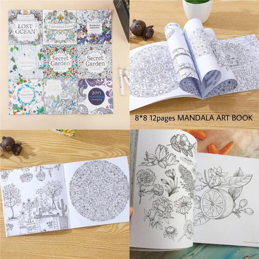 Mandala Art Coloring Book – 12 Printed Pages