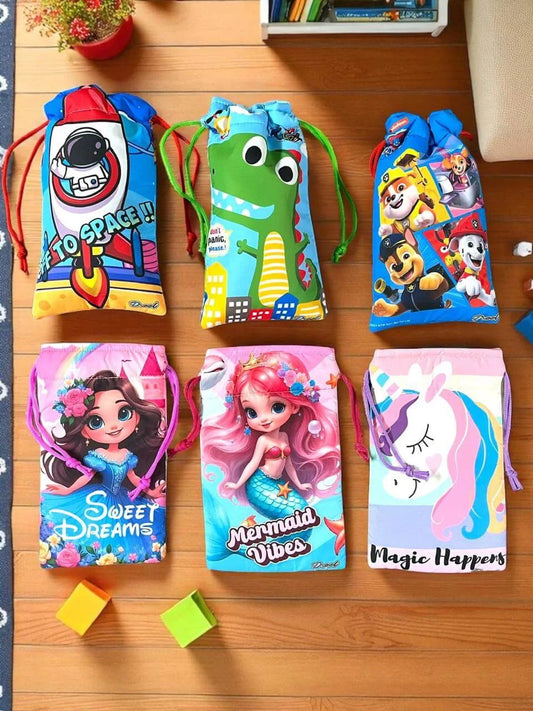 Cartoon Print Potli Bags