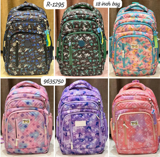 Beautiful Nature Prints School Bags 18 Inch